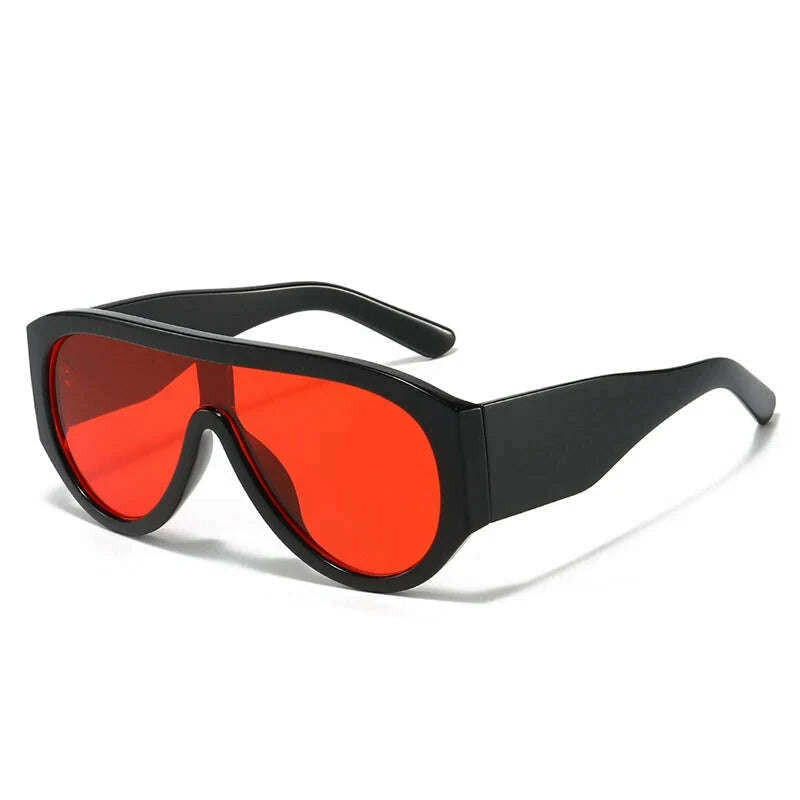 Sunglasses Oversized Pilot Polycarbonate - Red Green | KIMLUD