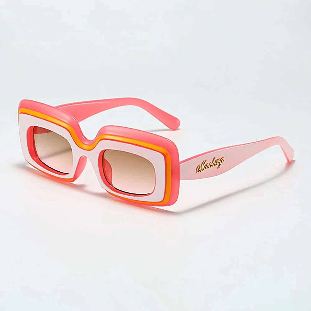 Sunglasses Unisex Oversized Square Shades Polycarbonate Black | KIMLUD