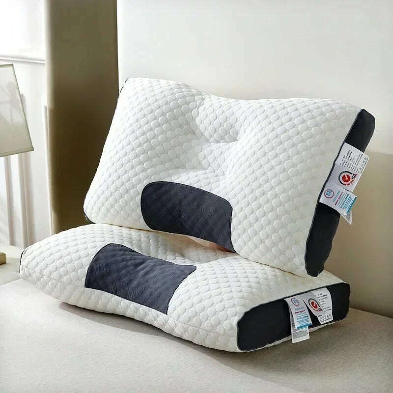 KIMLUD, Super 3D Ergonomic Pillow Sleep Neck Pillow Protects The Neck Spine Orthopedic Contour Pillow Bedding for All Sleeping Positions, Black, KIMLUD APPAREL - Womens Clothes