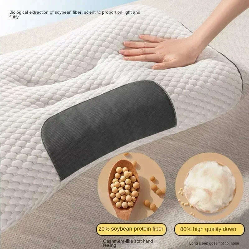 KIMLUD, Super 3D Ergonomic Pillow Sleep Neck Pillow Protects The Neck Spine Orthopedic Contour Pillow Bedding for All Sleeping Positions, KIMLUD Womens Clothes