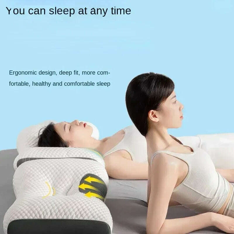 KIMLUD, Super 3D Ergonomic Pillow Sleep Neck Pillow Protects The Neck Spine Orthopedic Contour Pillow Bedding for All Sleeping Positions, KIMLUD Womens Clothes