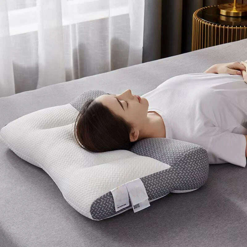 KIMLUD, Super Ergonomic Pillow Orthopedic All Sleeping Positions Cervical Contour Pillow Neck Pillow for Neck and Shoulder Pain Relief, 48X74cm, KIMLUD APPAREL - Womens Clothes