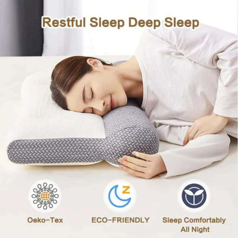 KIMLUD, Super Ergonomic Pillow Orthopedic All Sleeping Positions Cervical Contour Pillow Neck Pillow for Neck and Shoulder Pain Relief, KIMLUD Womens Clothes
