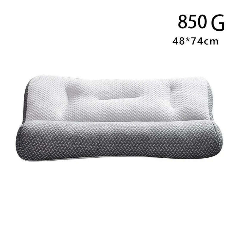 KIMLUD, Super Ergonomic Pillow Orthopedic All Sleeping Positions Cervical Contour Pillow Neck Pillow For Neck And Shoulder Pain Relief, White 48x74cm, KIMLUD APPAREL - Womens Clothes
