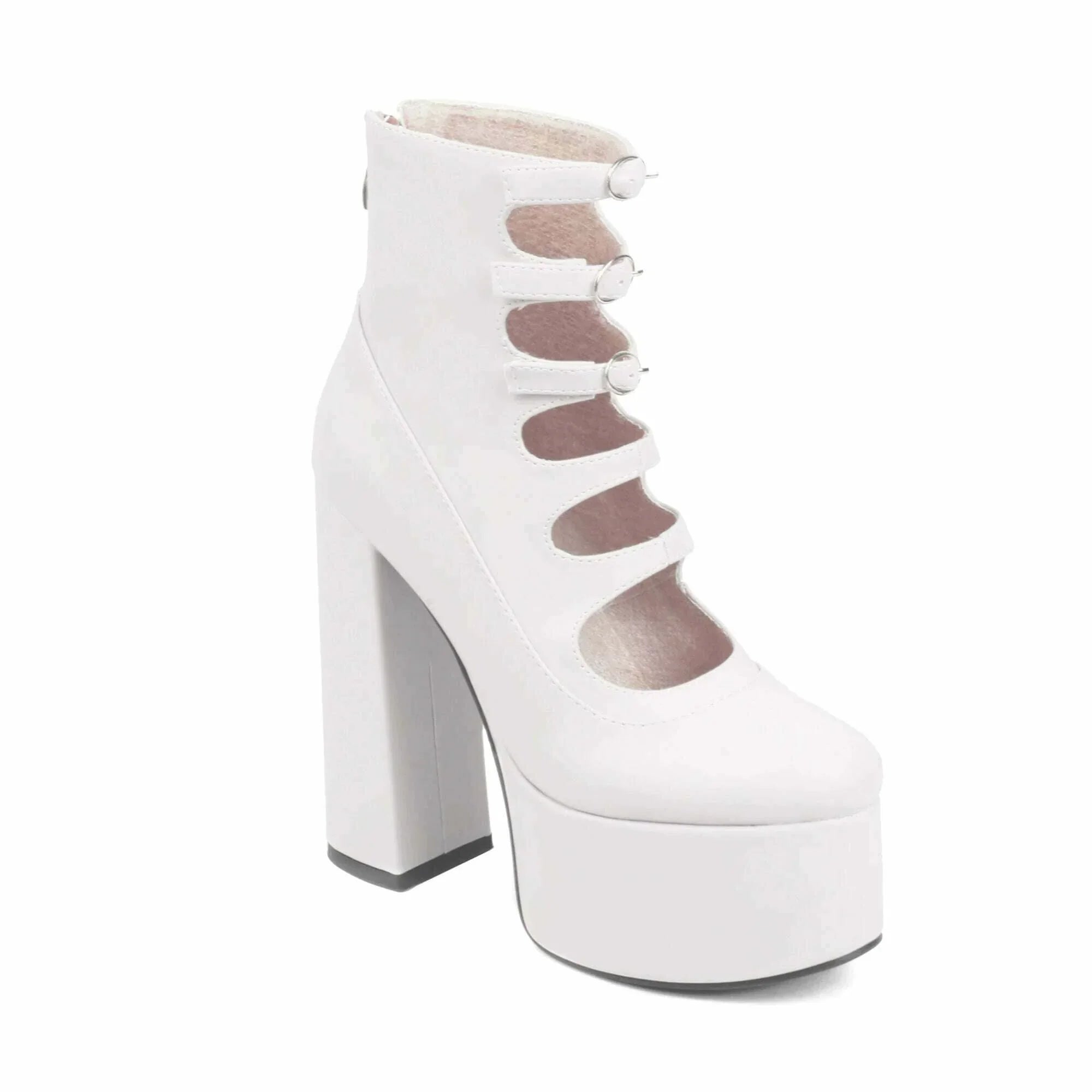 KIMLUD, Super High Waterproof Platform Microfiber Material Roman Style Golden Hollow Sexy Woman's Ankle Boots Back Zipper Plush Lining, KIMLUD Womens Clothes