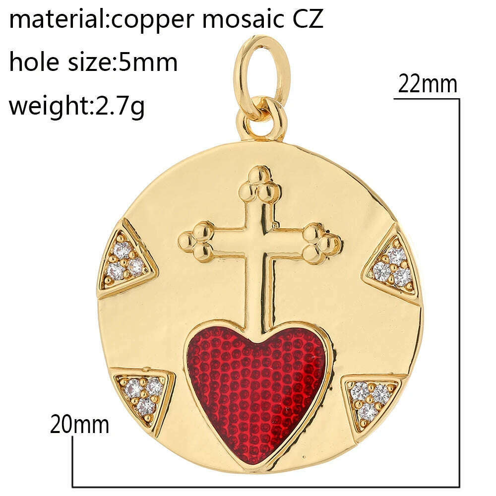 Tarot Evil Blue Eye Designer Cute Designer Red Heart Love Diy Necklace Earrings Bracelet Dangle Pendant Charms Phone Nail Resin - KIMLUD