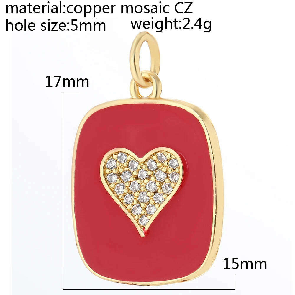 Tarot Evil Blue Eye Designer Cute Designer Red Heart Love Diy Necklace Earrings Bracelet Dangle Pendant Charms Phone Nail Resin - KIMLUD