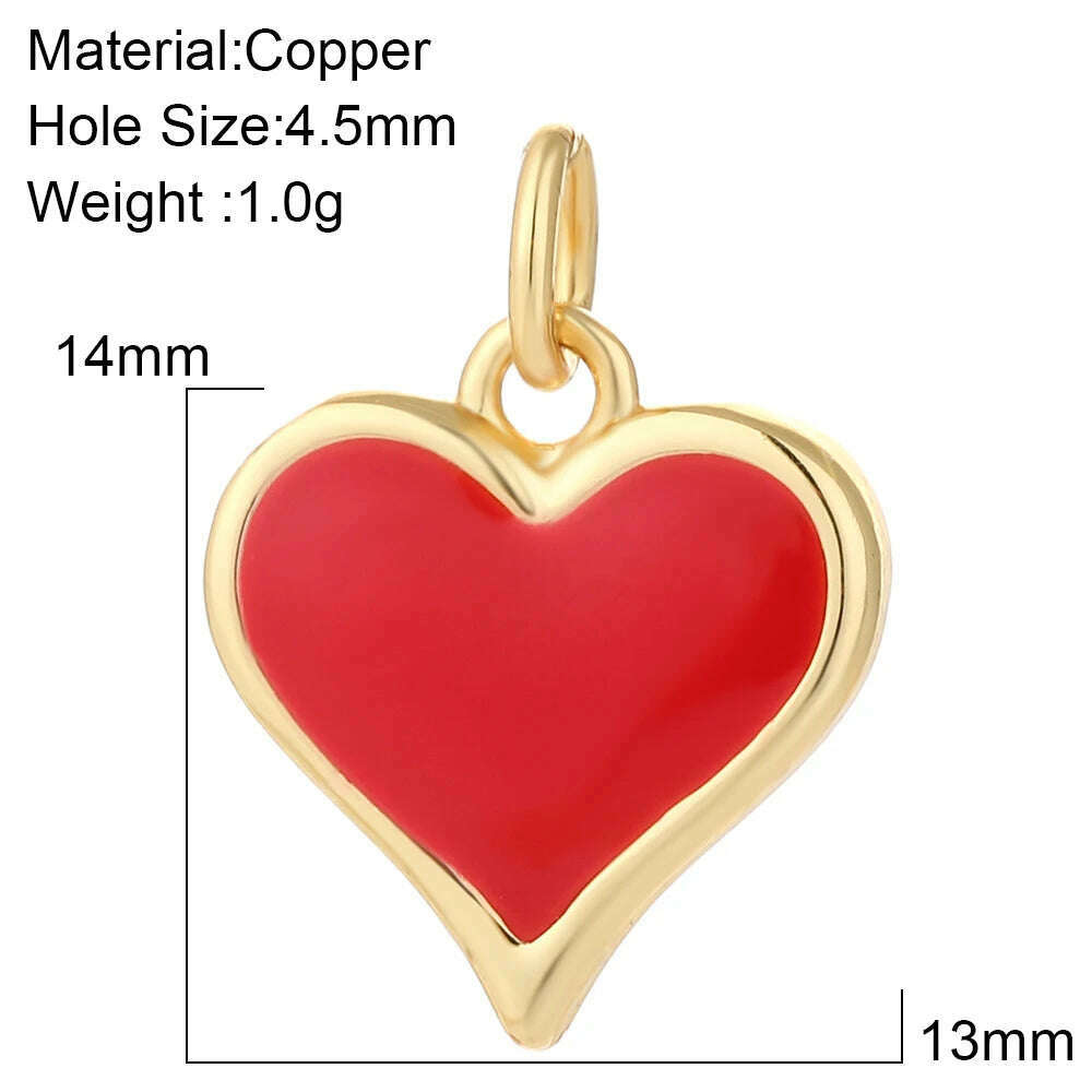 KIMLUD, Tarot Evil Blue Eye Designer Cute Designer Red Heart Love Diy Necklace Earrings Bracelet Dangle Pendant Charms Phone Nail Resin, AC210018G1, KIMLUD Womens Clothes