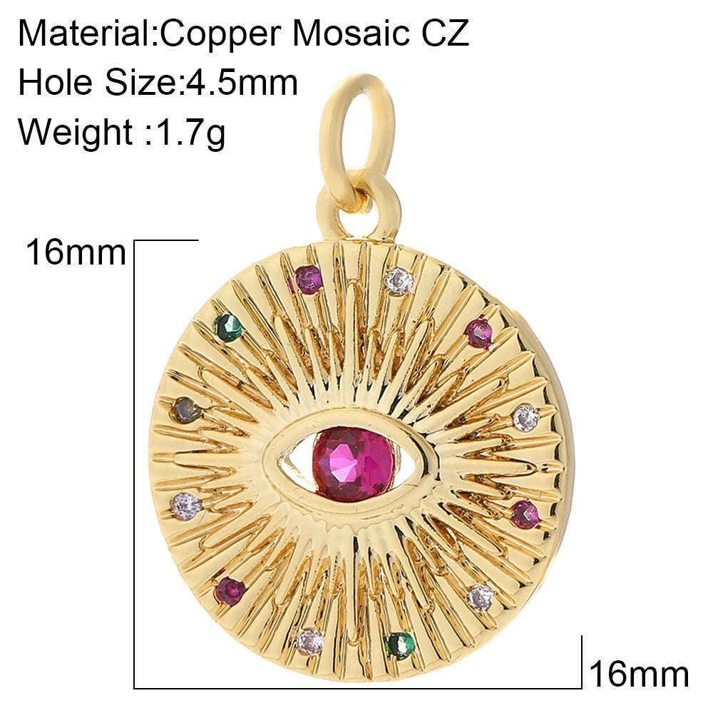 Tarot Evil Blue Eye Designer Cute Designer Red Heart Love Diy Necklace Earrings Bracelet Dangle Pendant Charms Phone Nail Resin - KIMLUD
