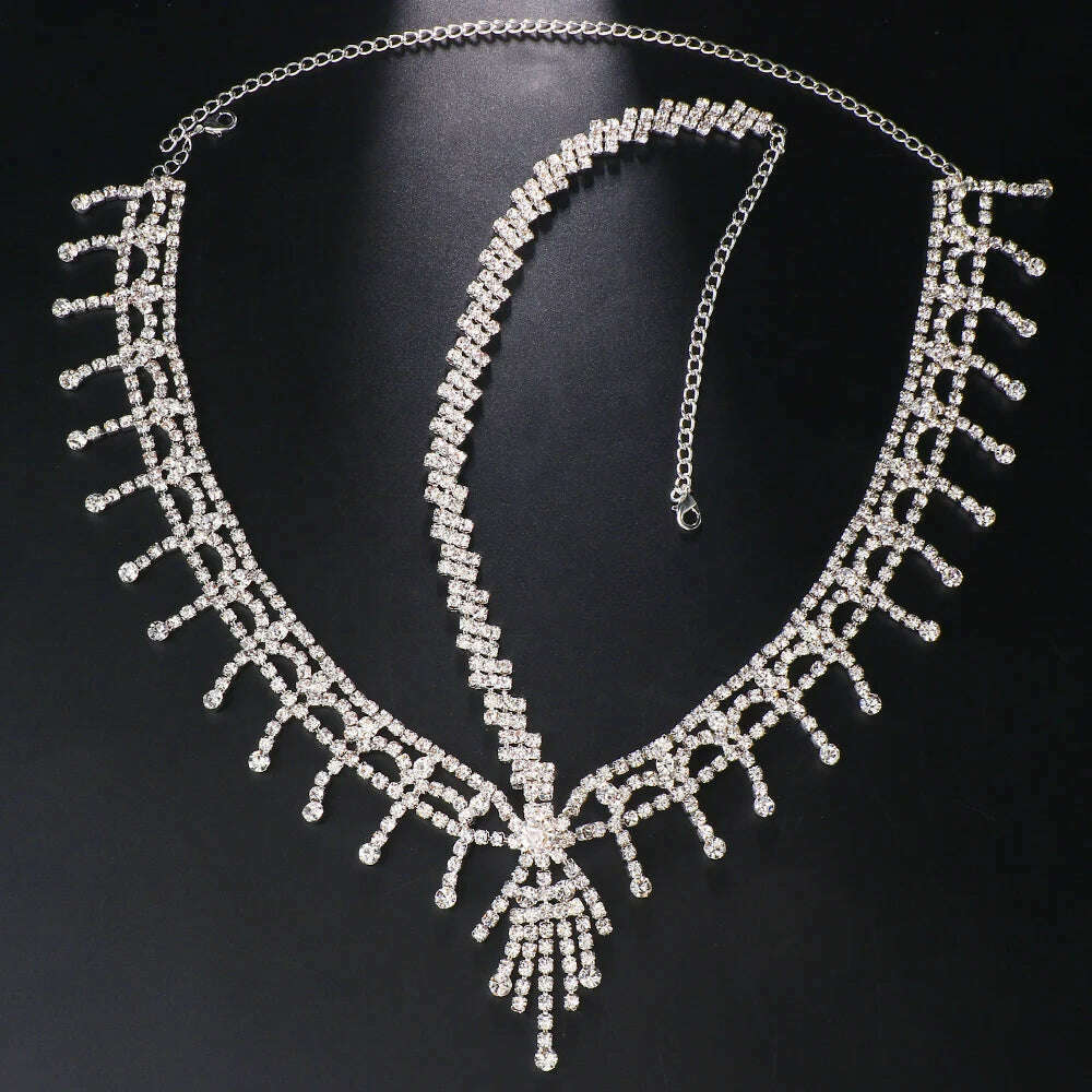 Tassel Headband Headdress Rhinestone Forehead Chain Retro Party Props Dress Accessories Fashion Women Girls Hair Accessories - KIMLUD