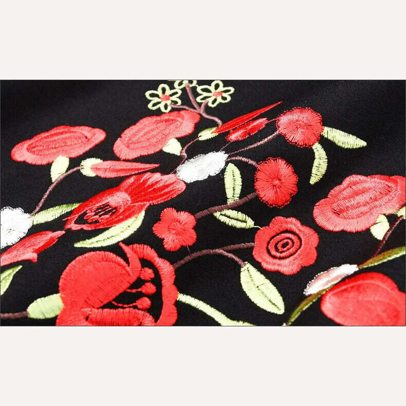 TESSCARA Women Autumn & Winter Elegant Embroider Office Dress Female Designer A-Line Retro Robe Vintage Black Work Wear Vestidos - KIMLUD