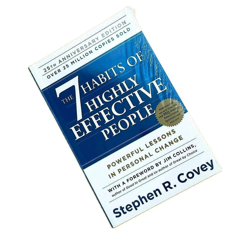 KIMLUD, The 7 Habits of Highly Effective People English Original Book By Stephen R. Covey Professional Management Reading Book, KIMLUD Womens Clothes