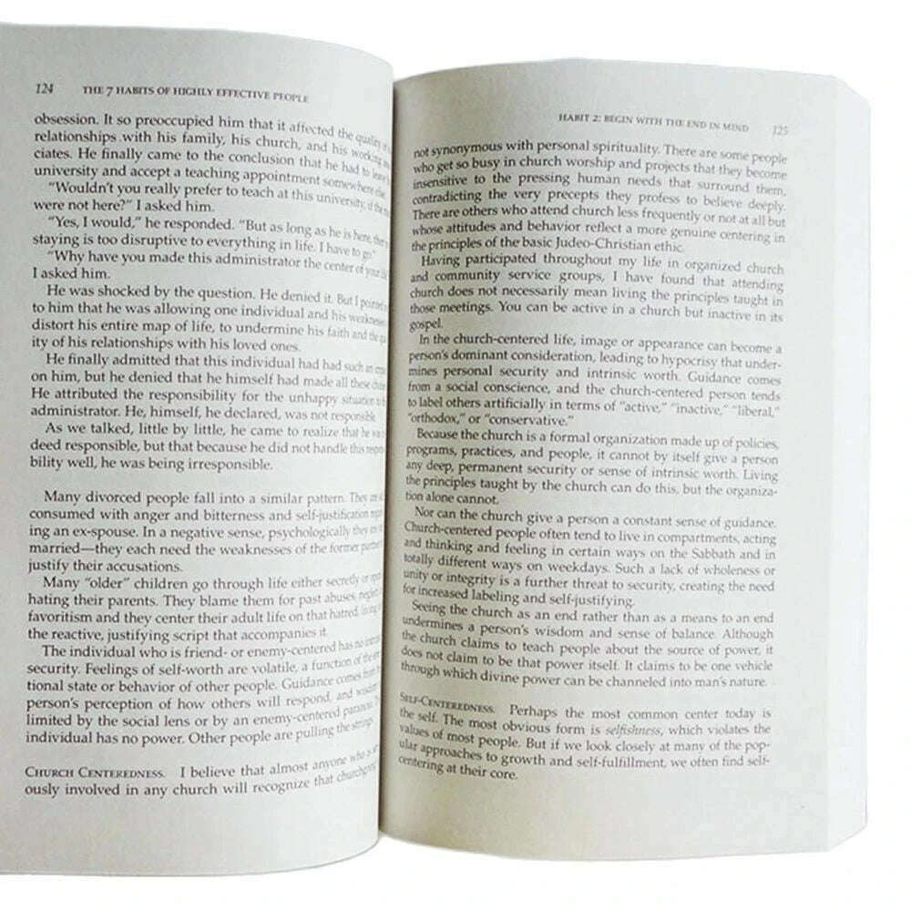 KIMLUD, The 7 Habits of Highly Effective People English Original Book By Stephen R. Covey Professional Management Reading Book, KIMLUD Womens Clothes