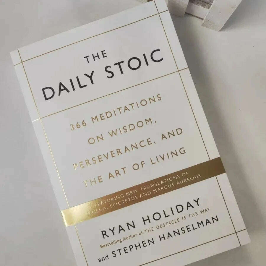 KIMLUD, The Daily Stoic by Ryan Holiday 366 Meditations on Wisdom Perseverance and the Art of Living Book Libros, 1 Book, KIMLUD APPAREL - Womens Clothes