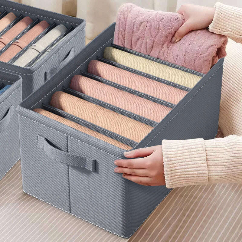 KIMLUD, Thicken Wardrobe Clothes Organizer Pants Sweater Jeans Storage Box Cabinets Drawers Organizer Closet Clothes Storage Organizers, KIMLUD Womens Clothes