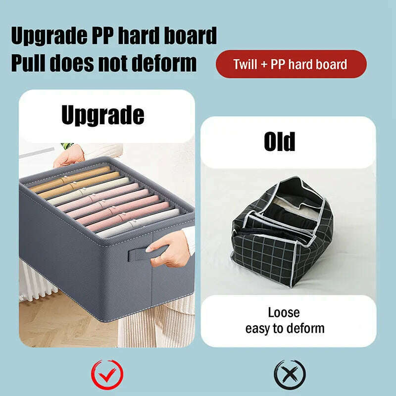 KIMLUD, Thicken Wardrobe Clothes Organizer Pants Sweater Jeans Storage Box Cabinets Drawers Organizer Closet Clothes Storage Organizers, KIMLUD Womens Clothes