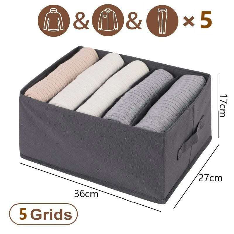 KIMLUD, Thicken Wardrobe Clothes Organizer Pants Sweater Jeans Storage Box Cabinets Drawers Organizer Closet Clothes Storage Organizers, KIMLUD Womens Clothes