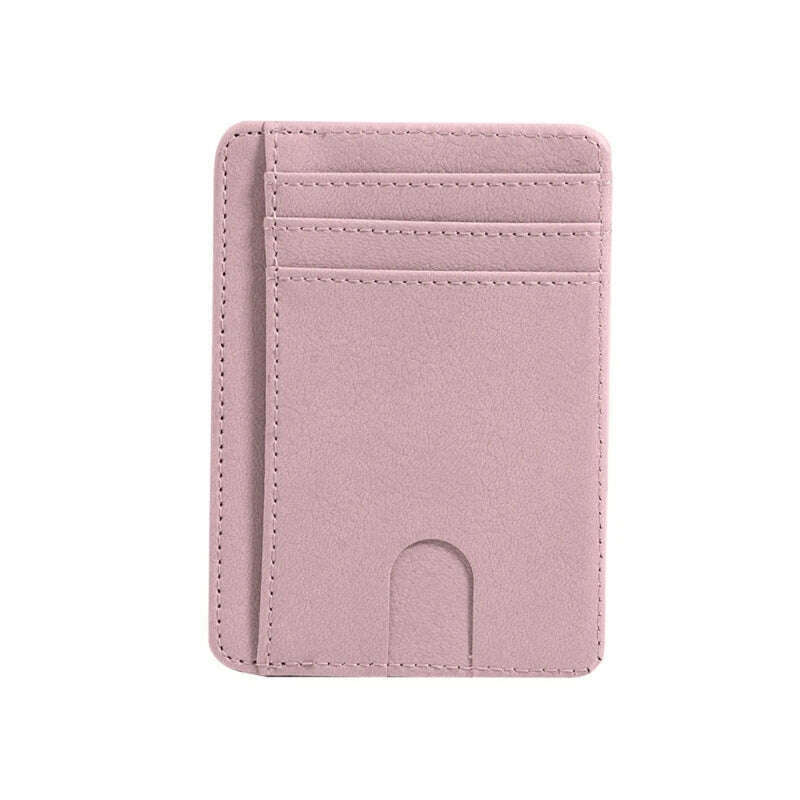 THINKTHENDO Slim RFID Blocking Leather Wallet Credit ID Card Holder Purse Money Case for Men Women 2020 Fashion Bag 11.5x8x0.5cm - KIMLUD