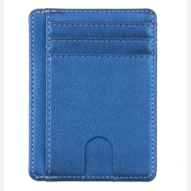 THINKTHENDO Slim RFID Blocking Leather Wallet Credit ID Card Holder Purse Money Case for Men Women 2020 Fashion Bag 11.5x8x0.5cm - KIMLUD