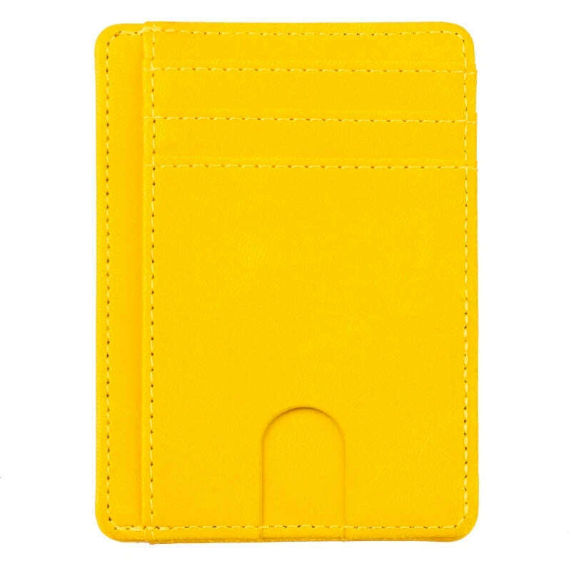 THINKTHENDO Slim RFID Blocking Leather Wallet Credit ID Card Holder Purse Money Case for Men Women 2020 Fashion Bag 11.5x8x0.5cm - KIMLUD
