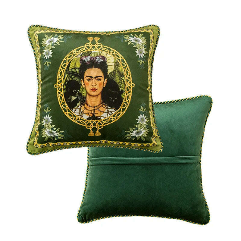 KIMLUD, Tiger Throw Pillow Cover Decorative Velvet Square Cushion With Handmade Cute Tassel for Home Couch Bed Hot Pink Deluxe Soft 45cm, 45x45cm(18 Inch) / L, KIMLUD APPAREL - Womens Clothes