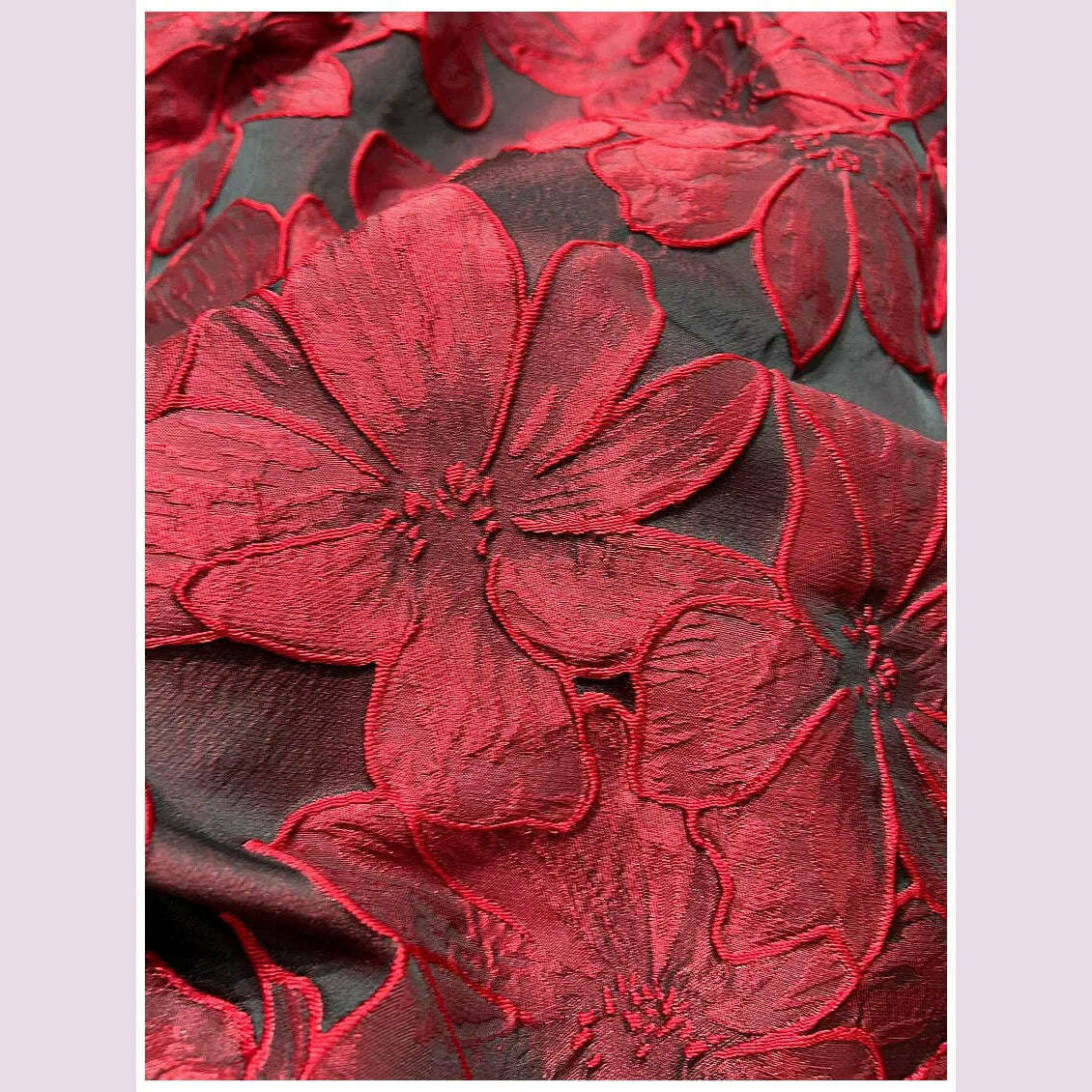 KIMLUD, Tingfly Runway Designer High Quality Flower Jacard A Line Ball Gowns Party Dinner Dresses with Belt Lady Elegant Dress, KIMLUD Womens Clothes