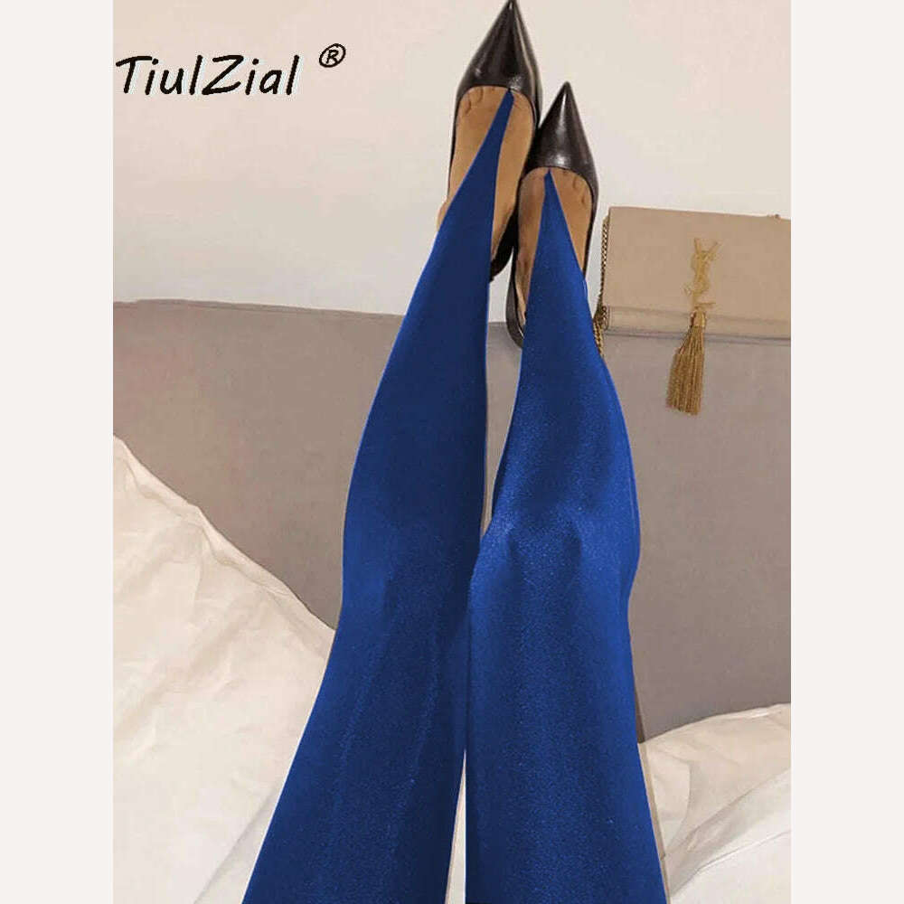 KIMLUD, TiulZial Black Skinny Stretch Leggings Women Autumn Club Party Fashion Elastic High Waist Leggings Outfit Stirrup Leggings, KIMLUD Womens Clothes