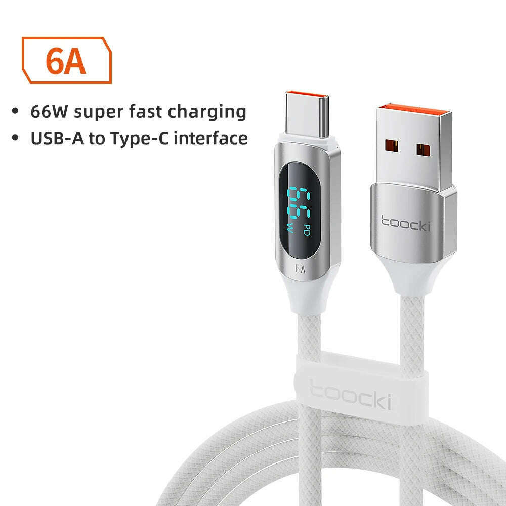 Toocki Type C to Type C Cable 100W PD Fast Charging Charger USB C to USB C Display Cable For Xiaomi POCO F3 Realme Macbook iPad - KIMLUD