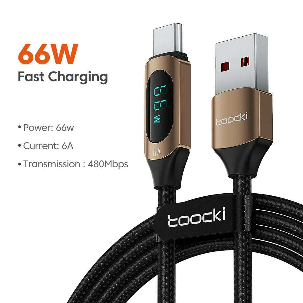 Toocki Type C to Type C Cable 100W PD Fast Charging Charger USB C to USB C Display Cable For Xiaomi POCO F3 Realme Macbook iPad - KIMLUD