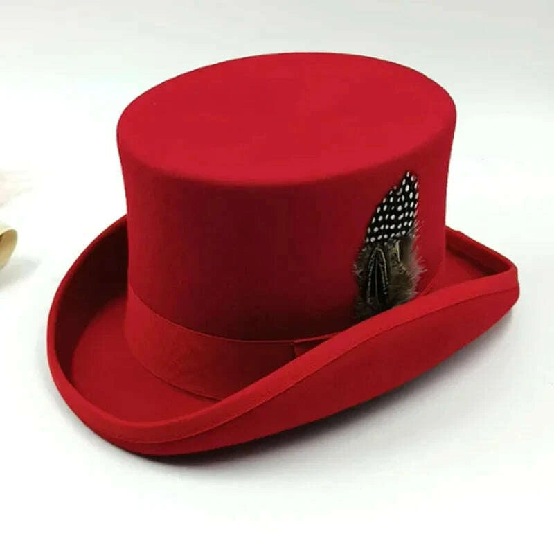 Top Hat - Magician Presidential High Hat - Wool | KIMLUD