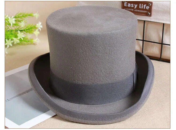 Top Hat - Magician Presidential High Hat - Wool | KIMLUD