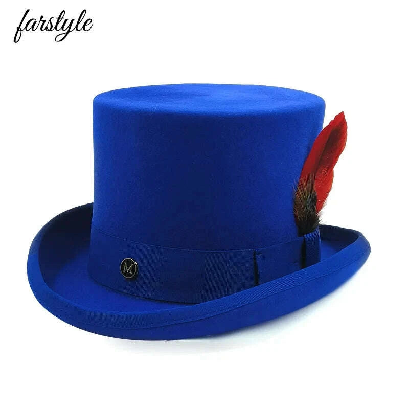 Top Hat - Magician Presidential High Hat - Wool | KIMLUD