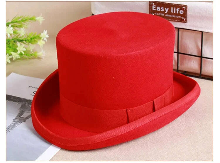Top Hat - Magician Presidential High Hat - Wool | KIMLUD