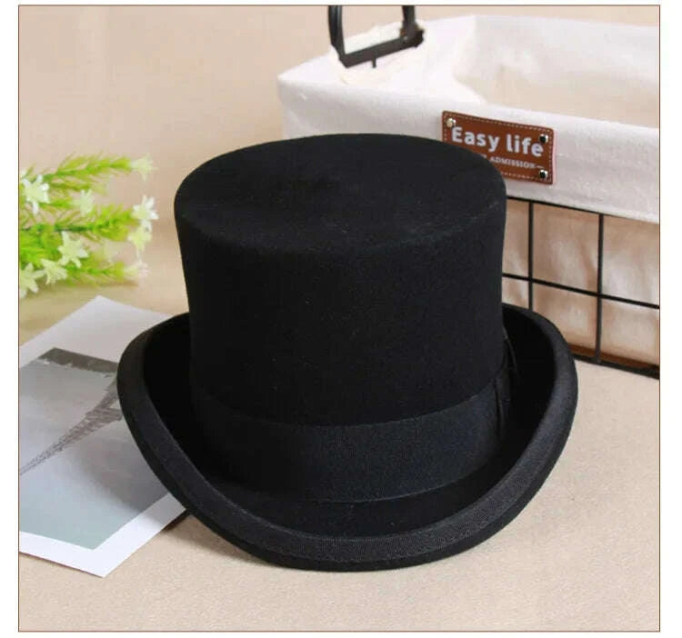 Top Hat - Magician Presidential High Hat - Wool | KIMLUD
