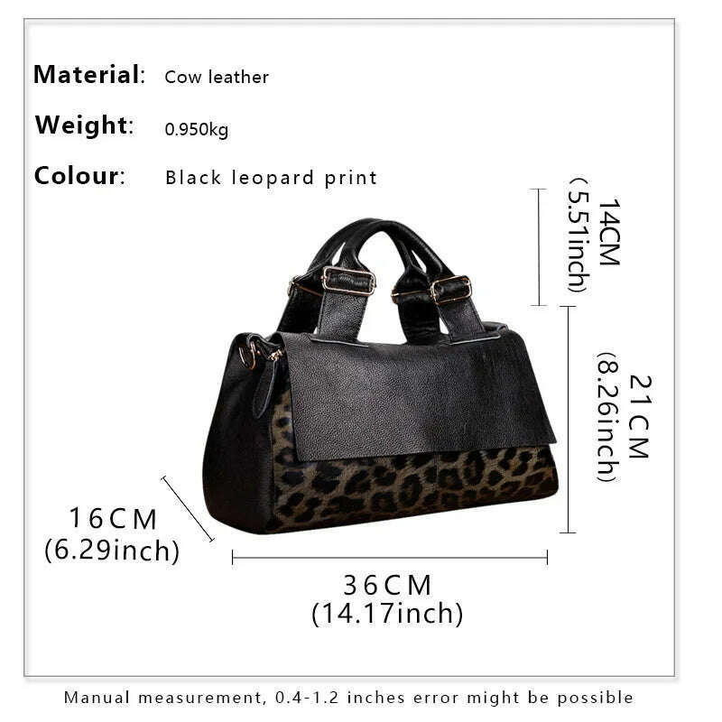 Top layer cowhide women's bag 2023 New high capacity leather handbag Women's bag Mom's one shoulder crossbody bag - KIMLUD