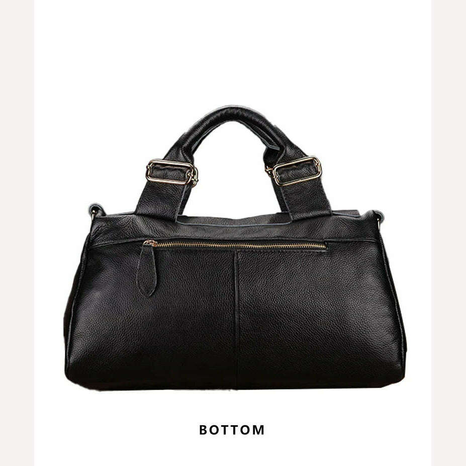 Top layer cowhide women's bag 2023 New high capacity leather handbag Women's bag Mom's one shoulder crossbody bag - KIMLUD