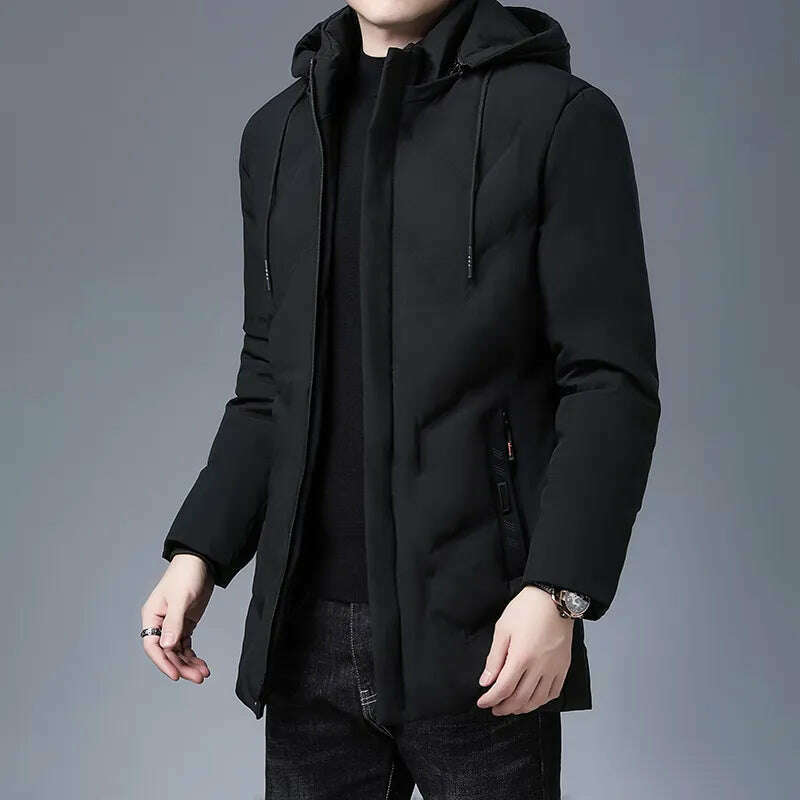 KIMLUD, Top Quality New Brand Hooded Casual Fashion Long Thicken Outwear Parkas Jacket Men Winter Windbreaker Coats Men Clothing, KIMLUD Womens Clothes