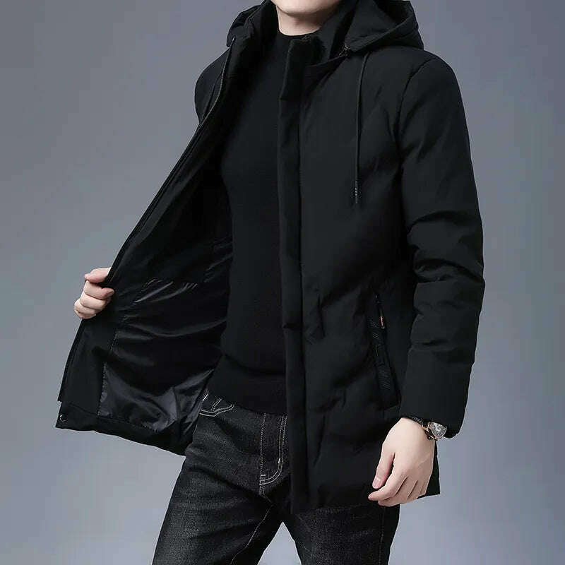 KIMLUD, Top Quality New Brand Hooded Casual Fashion Long Thicken Outwear Parkas Jacket Men Winter Windbreaker Coats Men Clothing, KIMLUD Womens Clothes