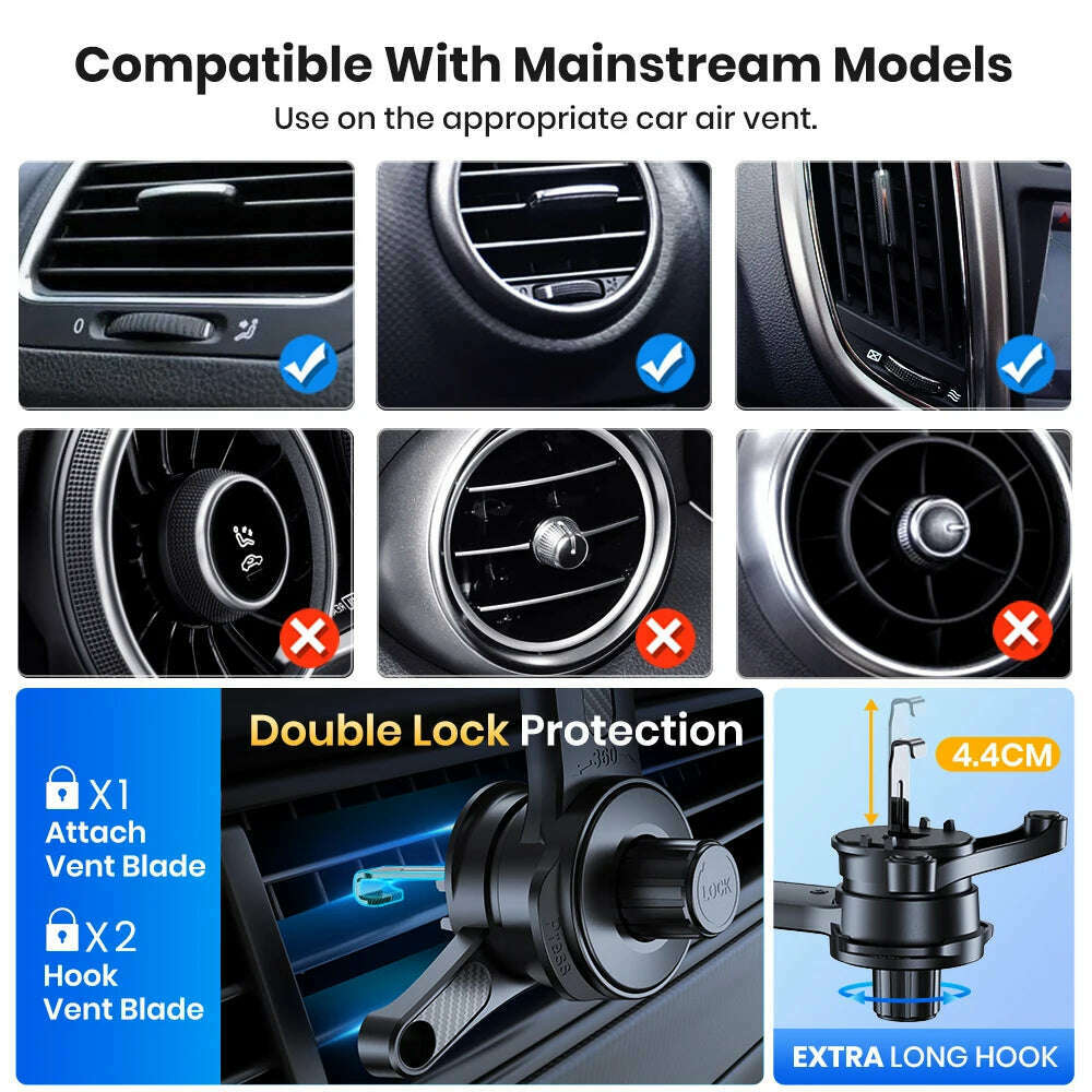 TOPK Car Phone Holder Mobile Support for the Car Air Vent Cell Phone holder Mount for Car for tesla bmw jeep toyota citroen - KIMLUD