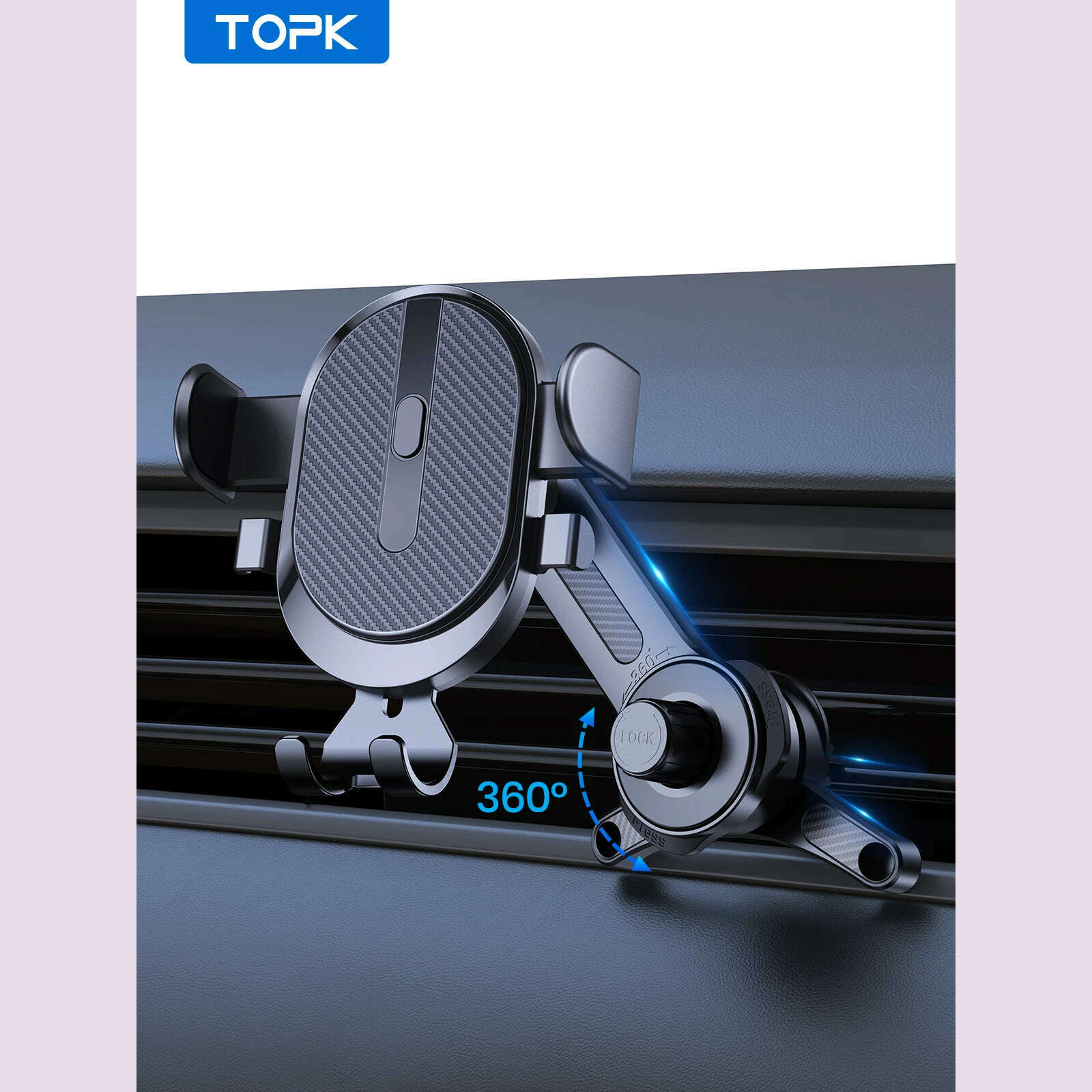 TOPK Car Phone Holder Mobile Support for the Car Air Vent Cell Phone holder Mount for Car for tesla bmw jeep toyota citroen - KIMLUD