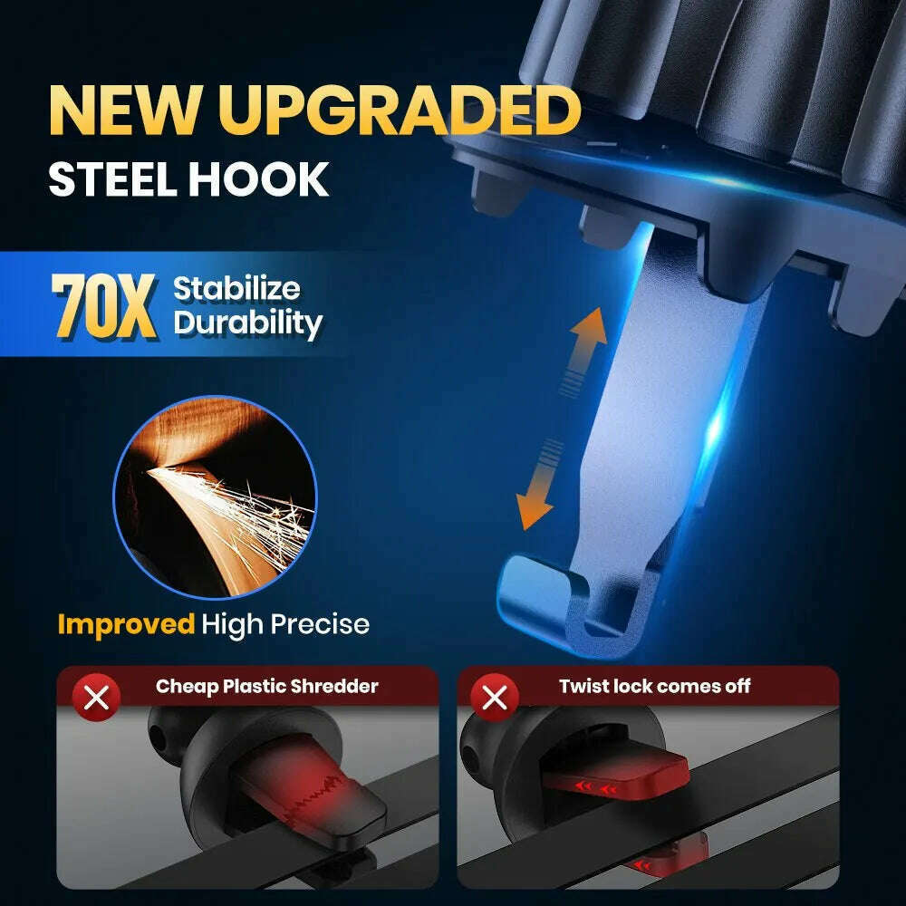 TOPK Car Phone Holder Mount Air Vent Cell Phone Holder for Car Hands Free Easy Clamp Cradle in Vehicle Fit All 4" to 7" Phone - KIMLUD