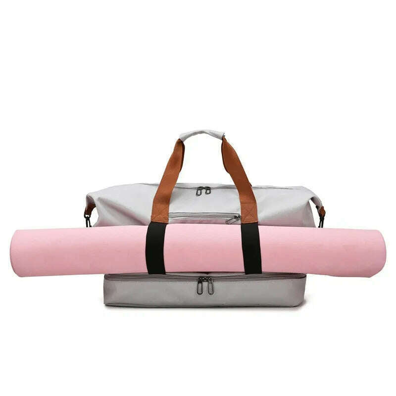 Travel Bag Male Female Large-Capacity Hand Luggage Dry-Wet Separation Sports Fitness Bag Short-Distance Travel Package - KIMLUD