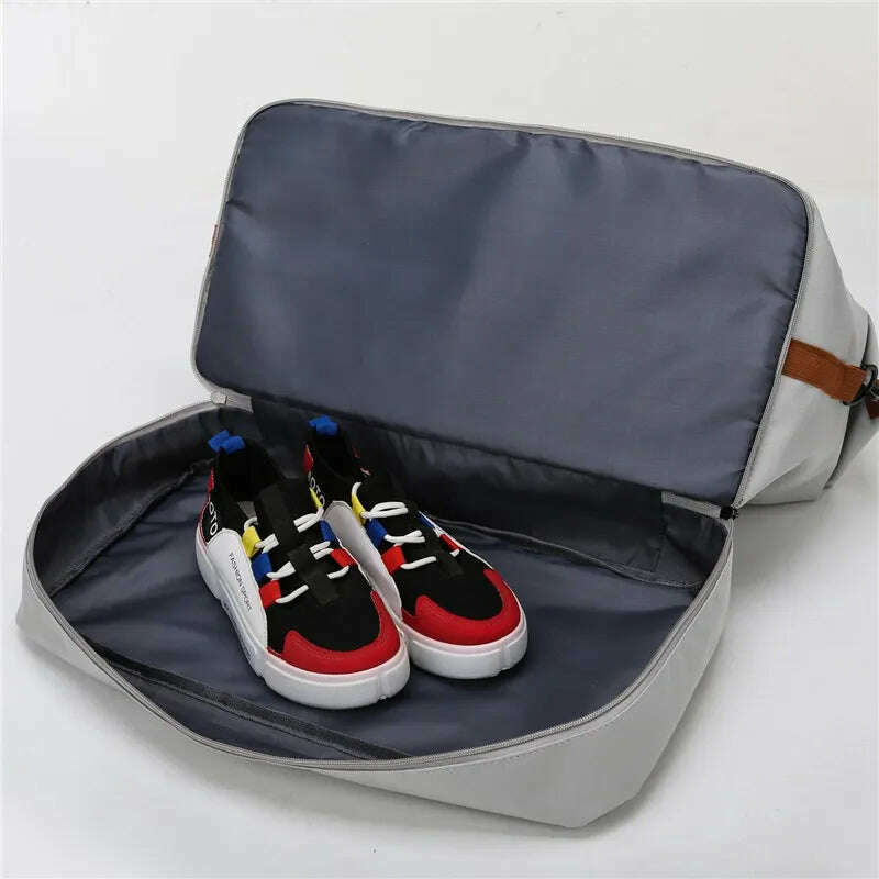 Travel Bag Male Female Large-Capacity Hand Luggage Dry-Wet Separation Sports Fitness Bag Short-Distance Travel Package - KIMLUD