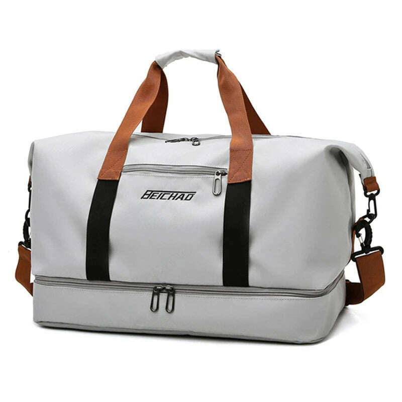Travel Bag Male Female Large-Capacity Hand Luggage Dry-Wet Separation Sports Fitness Bag Short-Distance Travel Package - KIMLUD