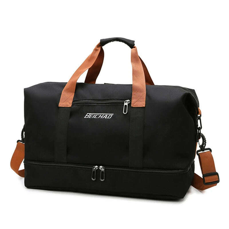 Travel Bag Male Female Large-Capacity Hand Luggage Dry-Wet Separation Sports Fitness Bag Short-Distance Travel Package - KIMLUD