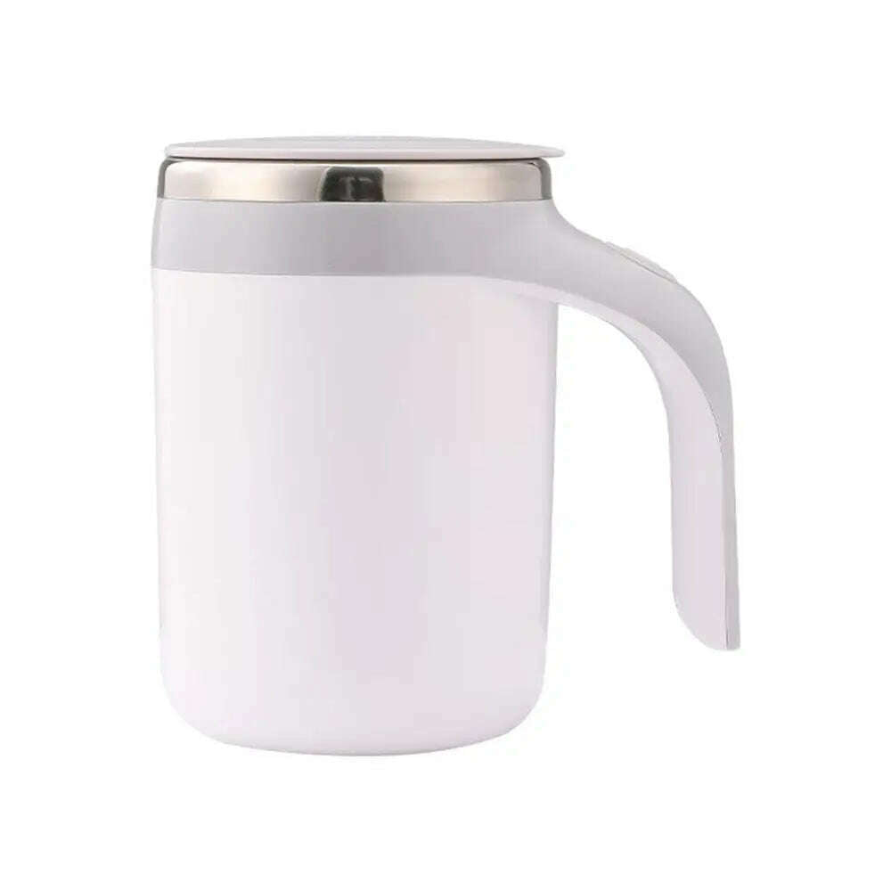 Travel Stirring Mug 380ml Stirring Coffee Mug Waterproof Rotating Electric Mixing Cup For Brown Sugar Water - KIMLUD