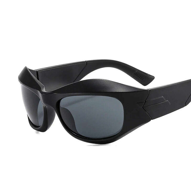Trend Steampunk Sunglasses Women Men Fashion Sun Glasses Punk Female Y2K Mirror Goggle Shades Eyeglasses UV400 - KIMLUD