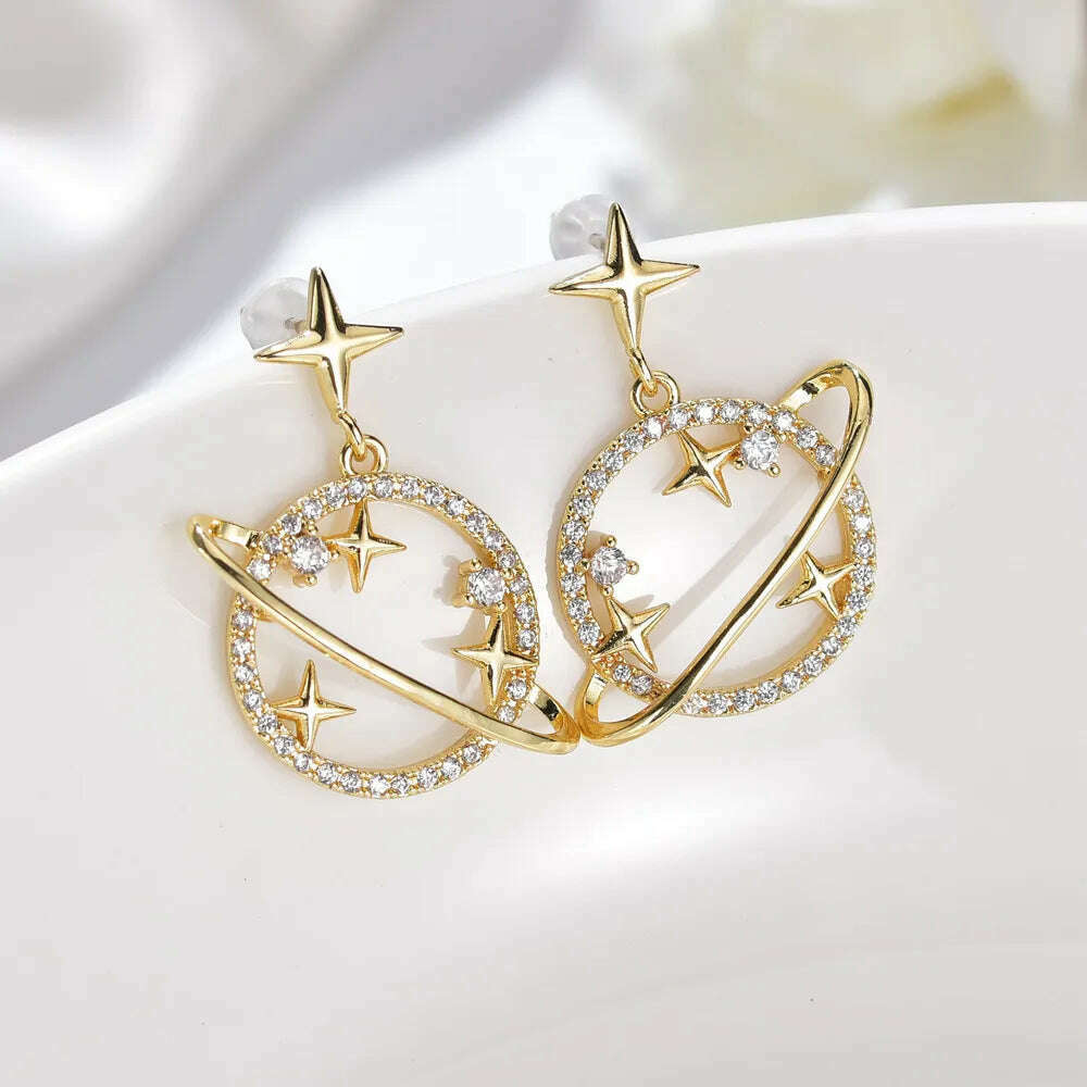 KIMLUD, Trendy Sweet Burgundy Enamel Heart Earrings for Women Girl Gold Color Metal Love Heart Hanging Dangle Earrings Vintage Jewelry, D, KIMLUD Womens Clothes