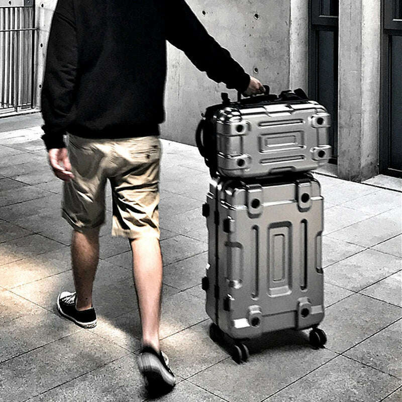 KIMLUD, Trolley suitcase for boys with large capacity strong thick durable 20/24/28 inch travel luggage silent shockproof boarding case, KIMLUD Womens Clothes