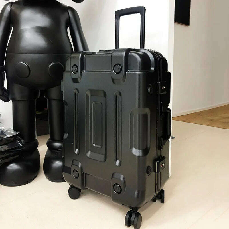 KIMLUD, Trolley suitcase for boys with large capacity strong thick durable 20/24/28 inch travel luggage silent shockproof boarding case, KIMLUD Womens Clothes